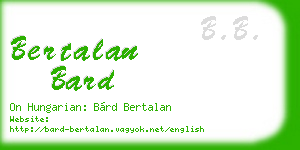 bertalan bard business card