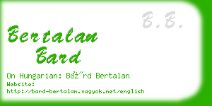 bertalan bard business card